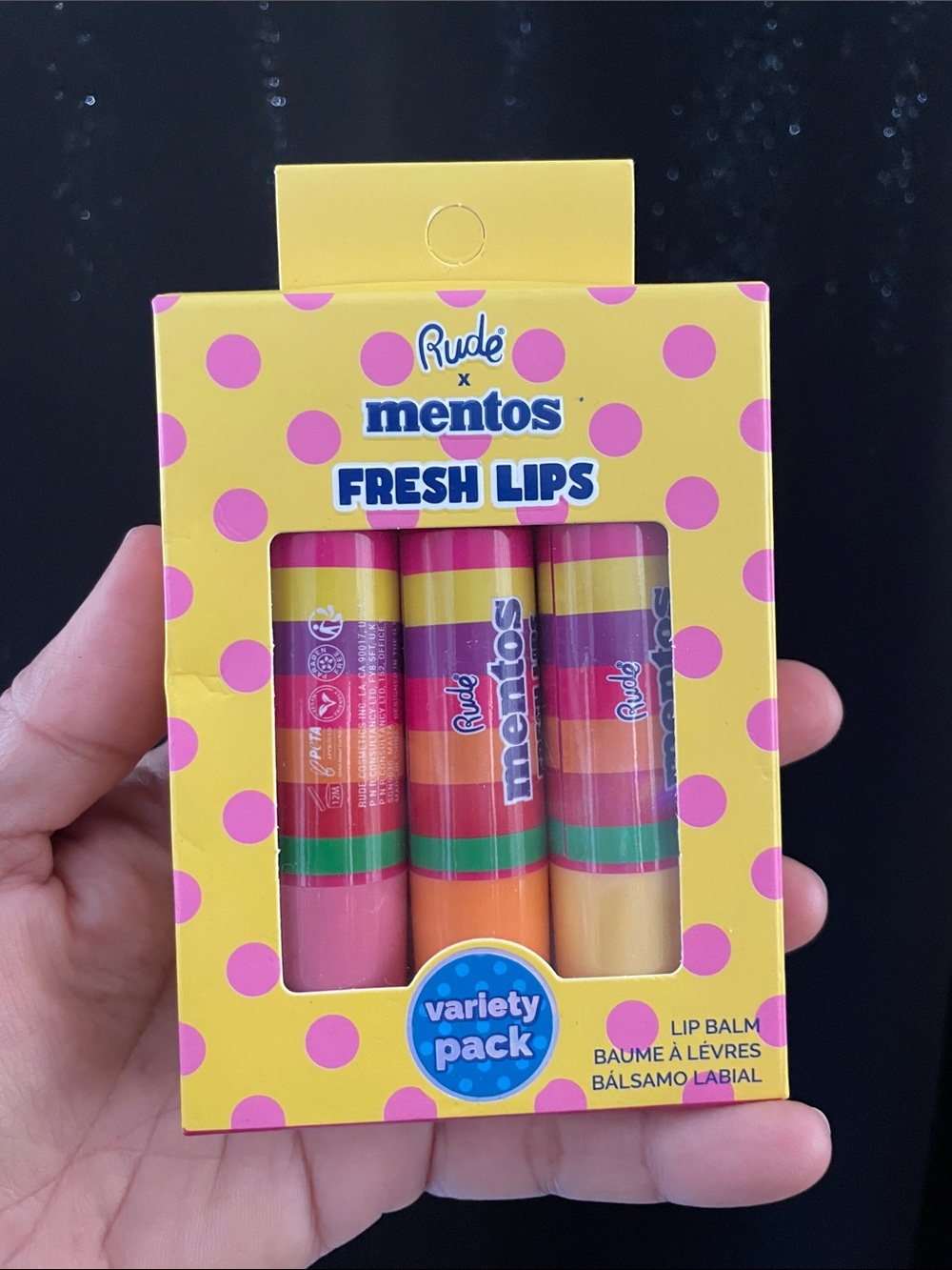 RUDE Mentos Fresh Lips Trio – Pink, Orange, Yellow